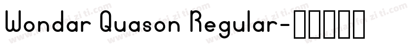 Wondar Quason Regular字体转换
